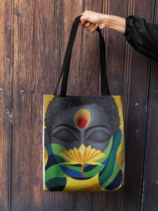 Buddha Painted Tote Bag